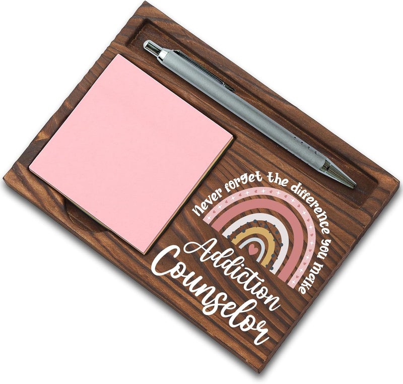 SunyJone Addiction Counselor Gifts, Thank You Appreciation Gifts for Addiction Counselor Week Graduation Birthday Christmas Office Desk Self-Stick Note Pad Holders SBB45 - Image 1